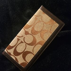 Coach Signature Checkbook Cover Like New